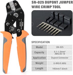 iCrimp SN-025 Dupont Crimper, O Crimp Tool, D-sub, Dupont Connector Wire Crimp Tool AWG 28-18(0.1-1mm²) for Harwin, Amphenol MINI-PV Connectors Molex KK 396 Micro Timer Connectors