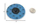 VSM 25-Pack - 3 inch 60 Grit (Medium) - Ceramic Plus Quick-Change Disc with Top-Size, Type R, Tear-Resistant Polyester Backing, Hand-Held Machine Compatible, Durable Abrasive Discs