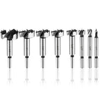 HPHOPE Forstner Bit Set 8Pcs - Forstner Bits for Wood, Wood Drilling with Storage Case