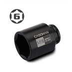 CASOMAN 6-Point 1/2-Inch Drive Deep Impact Socket- 1-11/16" (SAE), CR-MO, 1/2-inch Drive 6 Point Axle Nut Socket for Easy Removal of Axle Shaft Nuts (1-11/16")