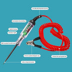 Upgraded Automotive Test Light 3-48V DC Digital LED Circuit Tester, Heavy Duty Light Tester with Voltmeter & Dual Color Polarity Indicate Light, Auto Voltage Tester Electric Light Test Pen
