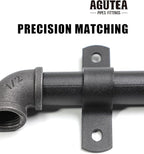 Black Durable U-Clamps Metal Pipe Clamps Double Hole Double Hole Pipe Strap DIY U-Bracket (Pack of 6) (1/2 INCH)