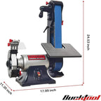 Bucktool Combo 2" x 42" Belt Sander 6" Bench Grinder, Knife Sharpener with Large Work Table BG2600 Upgraded Model