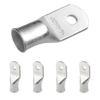 SELTERM 5pcs 2/0 AWG 1/4" Stud Tinned Copper Wire Lugs, Battery Lugs, Ring Terminals, Battery Cable Ends, 00 Gauge Ring Terminal Connectors, UL Marine Grade Electrical Battery Terminal Connectors