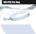100 Pcs Cloth Event Wristbands, Event Wristbands, Colored Wrist Bands for Events, for Lightweight Concert Wrist Strap for Activities, Party Bracelets for Events (Color : White)
