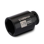CASOMAN 6-Point 1/2-Inch Drive Deep Impact Socket- 1-7/16" (SAE), CR-MO, 1/2-inch Drive 6 Point Axle Nut Socket for Easy Removal of Axle Shaft Nuts (1-7/16")