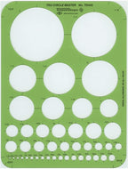ALVIN, TD445, Circle Guide Template, Drawing and Drafting Tool for Artists, Architects, Design and Drafting 44 Circles, 7 inches x 9.25 inches x .030 inches