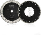 SHDIATOOL 9 Inch Granite Turbo Cutting Blades Two-in-One Design Cut Grind Sharpen Marble Concrete and Bricks(2-Pack)