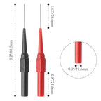10pcs 0.7mm Back Probe Pins, Electrical Needle Probes, Insulation Piercing Pin Test Probes, 4mm Banana Socket Connection Multimeter Back Probes (Black, Red)