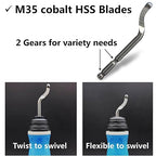 Deburring Tool with 2 Handles and 20 Pcs High Speed Steel Blades, Burr Remover Hand Tool for Resin, Plastics, Copper Pipes, PVC, and 3D Printing Works, Edge Burr Removing Tool