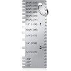 Weewooday 1 Pcs Wire/Metal Sheet Thickness Gauge Metal Tool Stainless Steel Welding One Sided Material Thickness Gauge Plated Size Inspection Tool