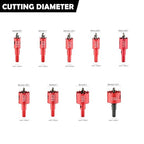 9PCS Bi-Metal Hole Saw Kit, Carbide Hole Saw Set for Thin Metal, Wood,Plywood, Cornhole, Ceiling, and Drywall
