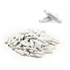 100 pcs Low Voltage B Connectors Crimp Splice Terminals– AWG 22-26 Small Gauge Dry Bean-Style Butt for Telephone, Alarm, Security, Intercom, and Network Applications (No Gel)