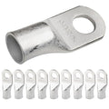 SELTERM 10pcs 4/0 AWG 1/2" Stud Tinned Copper Wire Lugs, Ring Terminals, Battery Cable Ends, 0000 Gauge Ring Terminal Connectors, UL Marine Grade Electrical Terminals