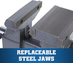 Wilton Reversible Bench Vise, 5-1/2" Jaw Width, 6-3/4" & 10-3/4" Jaw Opening, 3-3/4" Throat (Model 4550R)