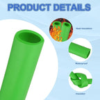 uxcell Pipe Insulation Tube Foam, 1-1/8" ID x 3/16" Thick x 1.64ft Foam Pipe Cover Non-Slip Hollow Tubing Guitar Air Conditioner Stand Fitness Equipment Handles, Green