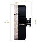 5 Inch Diamond Hole Saw, 125mm Tile Hole Saw Drill Bit Diamond Tipped for Granite Marble Ceramic Glass Porcelain Quartz Tiles Stones Countertop, Core Drill Bits with 5/8-11 Thread for Angle Grinders