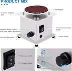 4 Inch Mini Disc Sander with Variable Speed 6000 RPM, Electric Small Hobby Disk Sander with Forward & Reverse Function, Sanding Disc Machine for Woodworking, Metal Working, Stone and Scissors Sanding