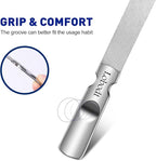 Stainless Steel Double-Sided Nail Art File - Mini Travel Nail File Suitable for Both Men and Women