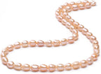 Natural Pearl Beads Rice 5-6mm Pink Freshwater Cultured Loose Gemstone Beads for DIY Jewelry Making 13.8''/Strand HQ
