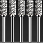 Tungsten Carbide Burr Set SA-5 Double Cut Rotary Burr File(1/2” cutter Dia X 1”Cutter Length) with 1/4'' Shank for Die Grinder Drill Bits (Pack of 5)…