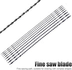 Precision Coping Saw with 8 Spiral Teeth Blades – Fast Cutting for Jewelry Making, Metal, Wood & Plastic Crafts – Ergonomic Non-Slip Handle, Woodworking & DIY Projects (11” x 5.9”)