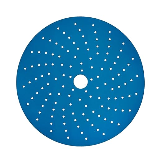 High Ground 6 Inch Multi-Hole Hook and Loop Clean Sanding Disc, Ceramic Abrasive, Dust-Free, High Performance, Long Lasting - 50pcs (Blue, 6 Inch, 180.0, Very Fine)