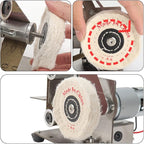 SI FANG Soft Cotton Buffing Polishing Wheel for Mini Electric Belt Sander Bench Grinder, 3 inch (50 Ply) Extra Thick Colth Buffing Wheel for Metal Alloys Stone Ceramics Glass Wood Waxing (1PC)