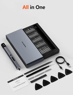 Mini Electric Screwdriver Set, Small Electric Precision Screwdriver with 5 Torque Levels, Max 0.75N.m, 500mAh Battery, 50-in-1 Cordless Power Screwdriver Kit for Laptop, Phone & Electronics Repair