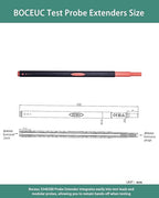 Multimeter Leads, Test Probe Extenders Kit, Extenders Fits Between Modular Test Probes& Leads(2 PCS, Black and Red) BC5540200