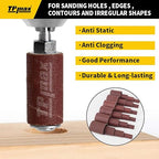 24-Pack Assorted Grit Spindle Sanding Sleeves - 2-Inch Length - Various Diameters of 1/2 in, 3/4 in, 1 in, and 1-1/2 inches