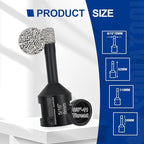 SHDIATOOL Diamond Core Drill Bits 2PCS 5/16 Inch for Porcelain Ceramic Tile Marble Brick Vacuum Brazed Hole Saw 8mm