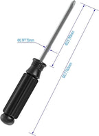 5PCS Mini Phillips Screwdriver, 5mm Cross Head with Clear Non-slip Handle for Small Appliances, 5.71"(145mm) Total Length, Magnetic