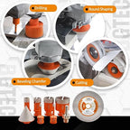 BGTEC Diamond Hole Saw Kit - 9PCS 6/6/20/25/35/50mm Drill Bits + 50mm Chamfering Bit + Adaptor + 115mm Tile Blade for Porcelain Tile Ceramic Granite Marble Stoneware