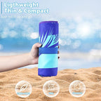 2 Pack Microfiber Lightweight Beach Towel 71"x32" Oversized Extra Large Thin Sand Free Towels Travel Swim Pool Yoga Gym Camping for Adults Women Men Beach Essentials Accessories Vacation Gift