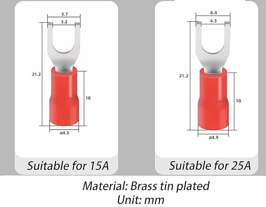 Terminal Block (2 Sets) 2Pcs 10 Positions Dual Row 600V 15A Screw Terminal Strip Blocks with Cover&2Pcs Pre-Insulated Barrier Termina Block Strip&20Pcs Insulated Fork Wire Connector