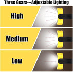 Retisee 2 Pcs 720 Lumens Magnetic Work Light USB Rechargeable LED Flashlight Portable Inspection Light for Car Repair Emergency Lighting Mechanics Workshop (Yellow)