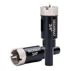 3/4 Inch Diamond Hole-Saw Bits with Pilot Drill Bit - 2pc 3/4" Diamond Tipped Tile Hole Saws with Guiding Bit Accurate Drilling for Porcelain Tile Ceramic Pottery Granite Stone Glass Bottles 20mm