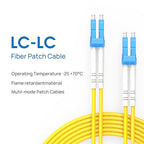 LC to LC Fiber Patch Cable,1G/10GB Single Mode Duplex LC-LC 9/125um SMF Fiber Optic Cable Cord LSZH for SFP Transceiver, Router, Fiber Networks and More (1M)