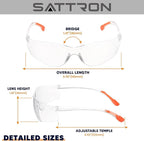24 Pack Clear Safety Glasses, UV Protection Protective Eyewear for Men Women, ANSI Z87.1 Scratch & Impact Resistant Eye Protection, Ideal for Construction, Sports, Lab, Shooting