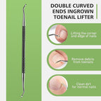 BALUCA Toenail File for Thick Nails & Ingrown Relief | Heavy Duty Metal Emery Board with Toenail Lifter for Seniors, Coarse Grit & Durable Stainless Steel Design (Black, 1.0, Count, 180/240 Grit)