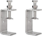 2 Pack 304 Stainless Steel C Clamps with 75mm/2.95" Stable Wide Jaw Opening Tiger Clamp for Woodworking Welding Construction Household Mount