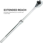 NEIKO 03069A 3/4-Inch-Drive Extendable Ratchet Handle, 24-Tooth Reversible Ratcheting Feature, Extends 24 to 39 3/4 Inches