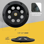 7" PCD Grinding Wheel for Epoxy, Glue, Mastic and Paint, 6 PCD Segments, 7/8"-5/8" Non-Threaded Arbor