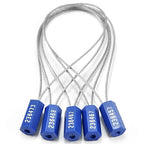 Tamper Proof Security Cable Tags for Truck Trailer Pull-Tite Metal Shipping Seals Numbered Padlock Seals for Container(Pack of 2000 pcs, Blue)