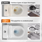 5 Pack 25 Inch Drain Snake, 2025 New Clog Remover, Flexible Hair Removal Tool for Bathroom and Kitchen, Durable Pipe Cleaning Tool for Homeowners (5 Pack)