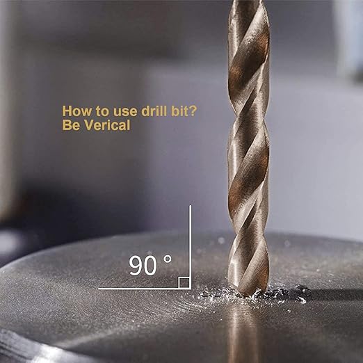 Cobalt Drill Bit Set 29 PCS - M35 High Speed Steel Twist Jobber Drill Bits for Hardened Metal, Stainless Steel, Cast Iron, Plastic and Wood with Indexed Round Case,1/16"-1/2" by 1/64" THS.