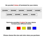 Fidioto 6AWG Wire Ferrules Terminals, 250pcs 6AWG Black ferrules connectors for Electric, Industrial, Chemical Industry, Power Control System, etc.