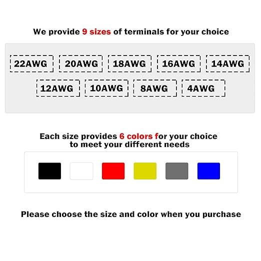 Fidioto AWG12 Wire Ferrules Terminals, 250pcs AWG12 Terminal Connector Wire Insulated Cord Pin Ends Terminals for Electric, Industrial, Chemical Industry, Power Control System, etc.