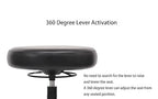 Chair Master Table Height Adjustable Round Stool for Labs, Exam Rooms, Doctor and Dentist Offices. Easy to Clean! (Desk Height, Black, 1)